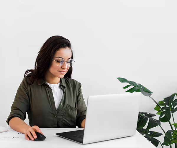Person working indoors